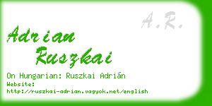 adrian ruszkai business card